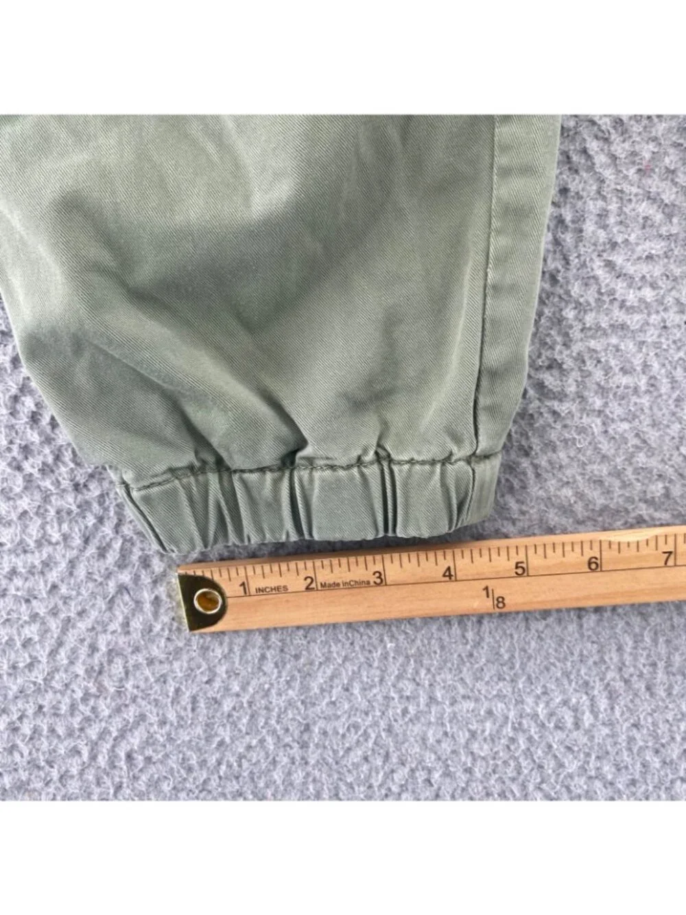 Free People Pants Women Small Cadet Green Pull On Jogger Capri Button Fly Twill
